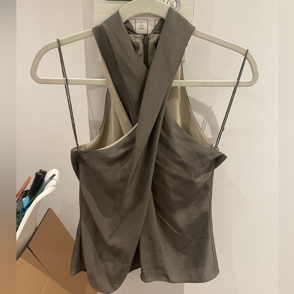 Theory Twisted Halter Top - Picture 2 of 4